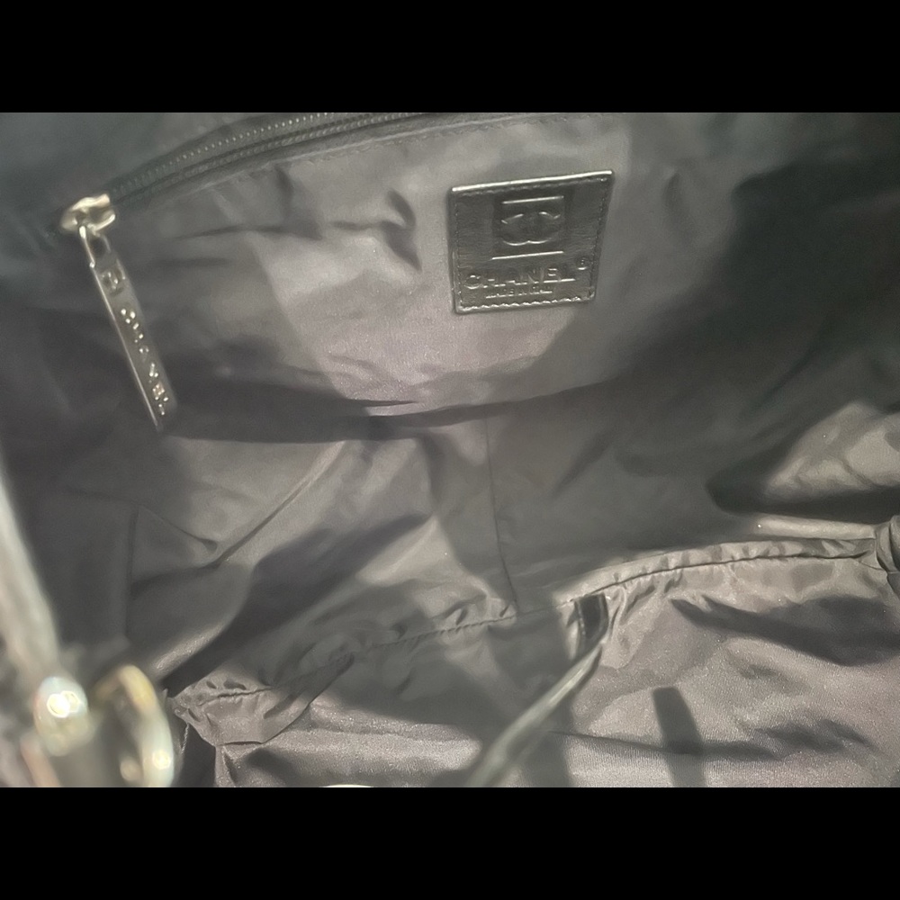 Chanel Vintage Navy Tweed and Cotton Tote Bag - Picture 8 of 10